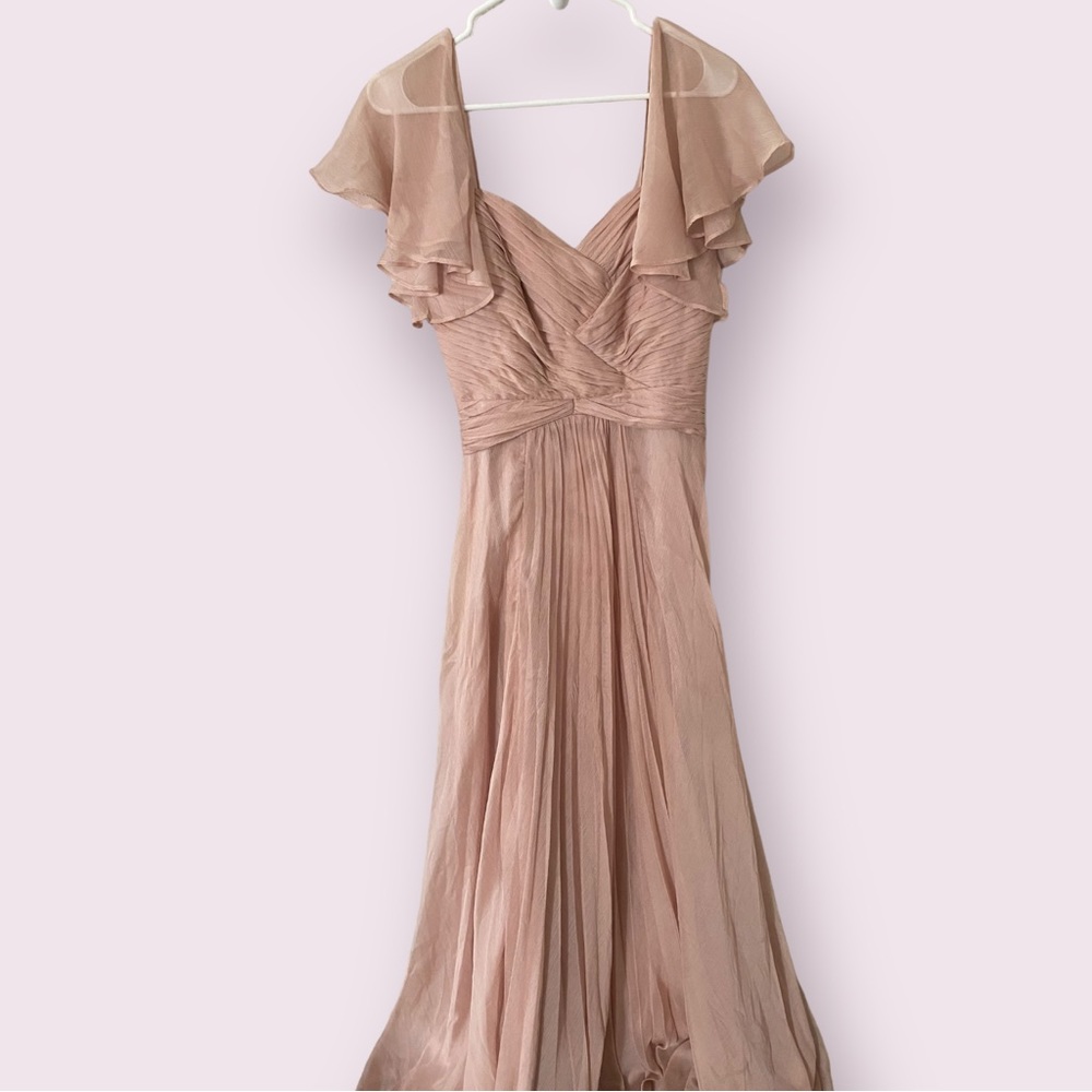 ASOS DESIGN Bridesmaid short sleeve ruched maxi dress